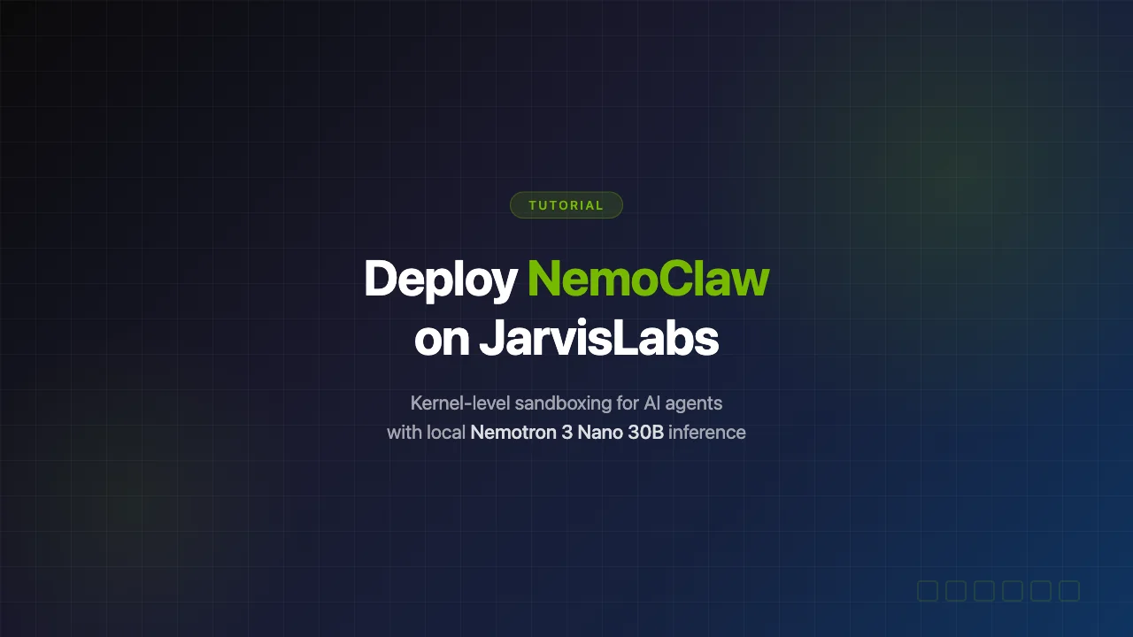 Deploy NemoClaw on JarvisLabs